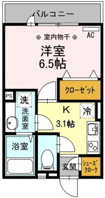M.Oハイツ31の物件間取画像