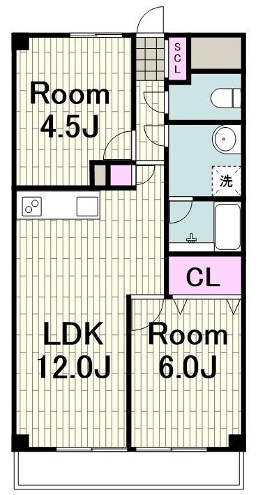 ハピネス飯田6号館の物件間取画像