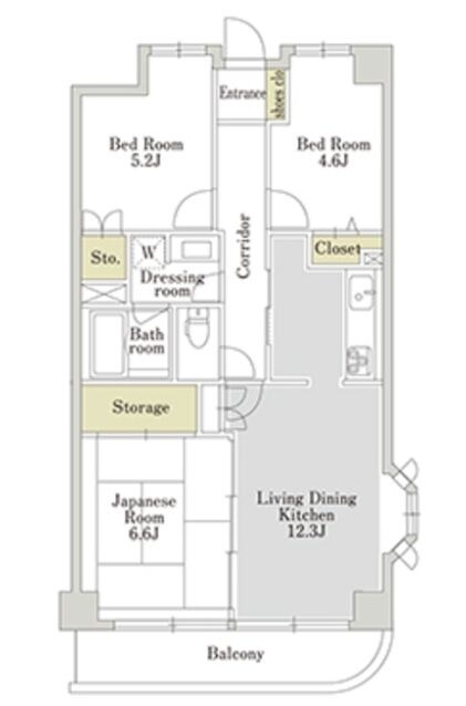 アーバンパーク三ツ池公園Eの物件間取画像