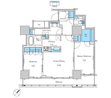 パークアクシス滝野川ラ ブリーズの物件間取画像
