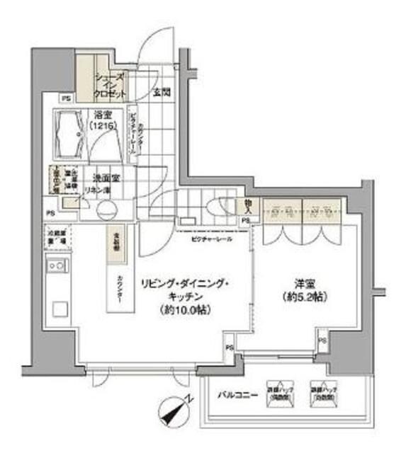 パークハビオ渋谷の物件間取画像