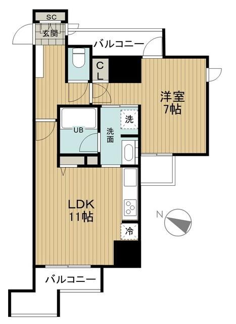 レジディア中延の物件間取画像