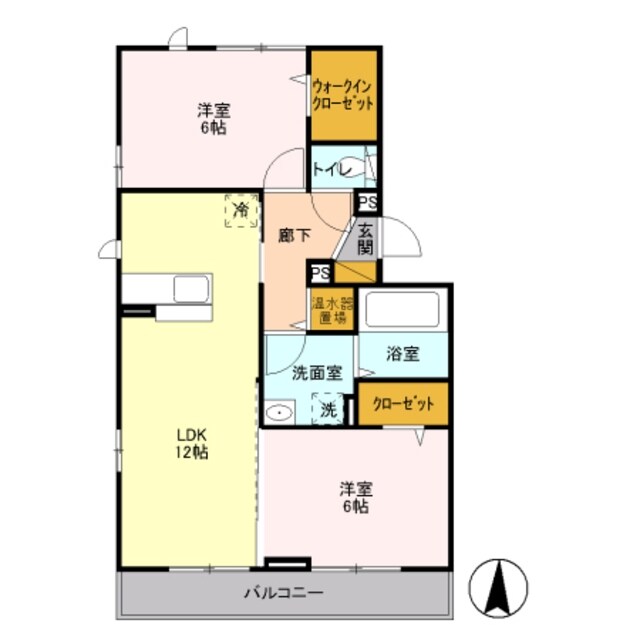 ソレアードAの物件間取画像