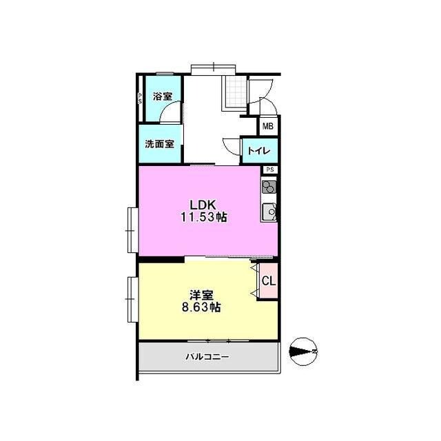 茅ケ崎フェリックスコート長尾の物件間取画像
