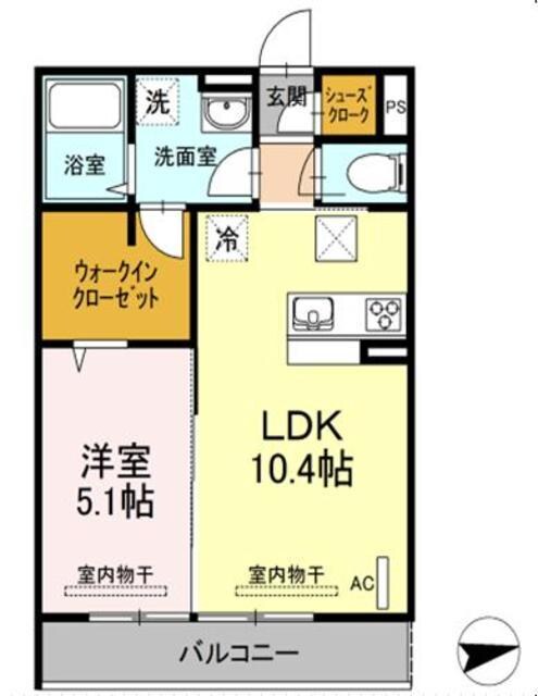 ラフィネ宿河原の物件間取画像