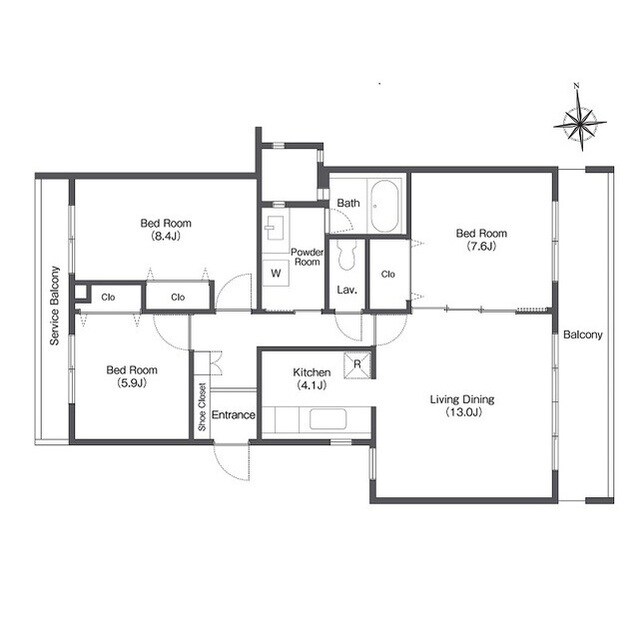 コンフォリア鷺沼三丁目の物件間取画像