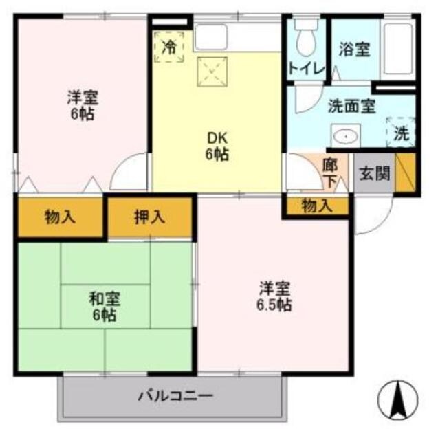 チャコールハイツBの物件間取画像