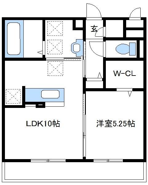 フローラ矢部の物件間取画像