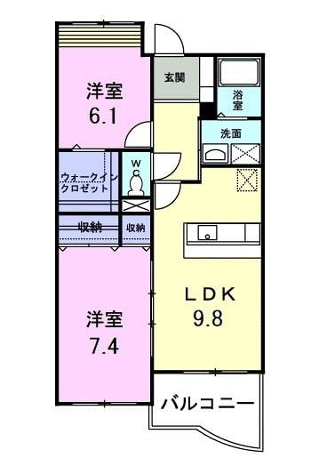 パイン・ヒルズ参番館の物件間取画像