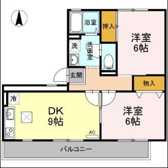 セゾン西橋本の物件間取画像