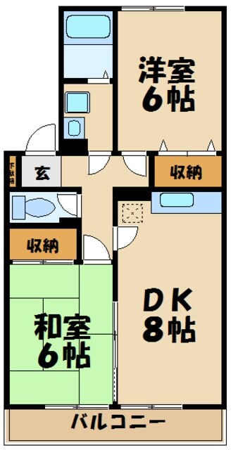 ヒルサイドタウンBの物件間取画像