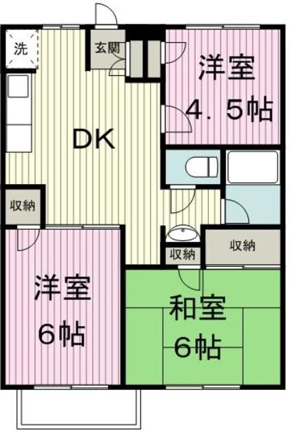 グリーンタウン神木 B棟の物件間取画像