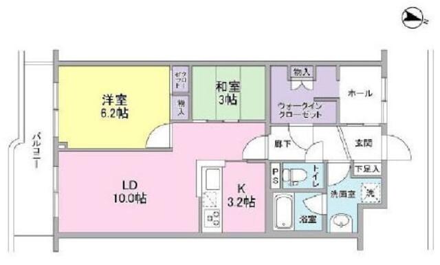 アプリーテ梶ヶ谷の物件間取画像