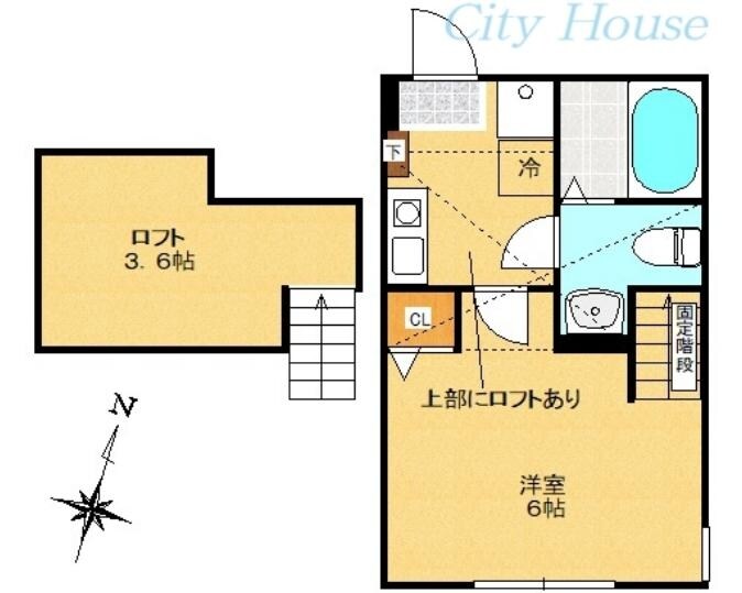 リッツ北里の物件間取画像