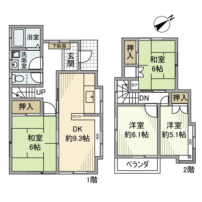 大野台戸建の物件間取画像