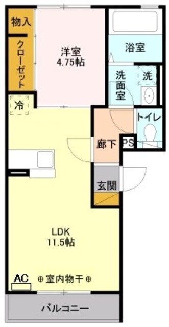 メゾンド・ソレーユHiguchiの物件間取画像