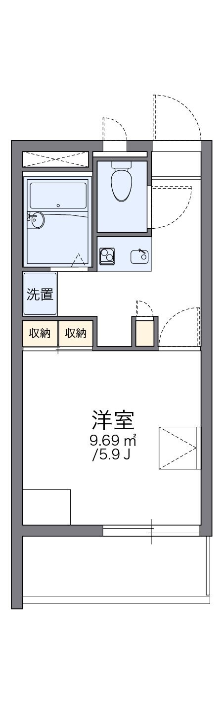 レオパレス小町Aの物件間取画像