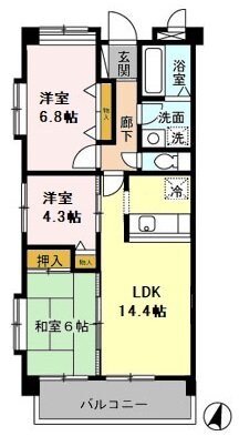 ベルシャイン厚木の物件間取画像