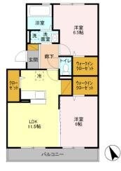 グランソーレIの物件間取画像