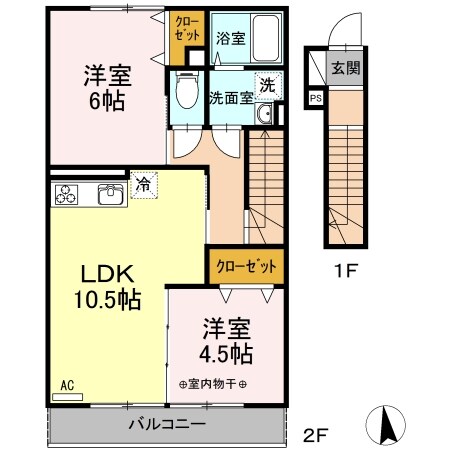 ウェストグランツIIの物件間取画像