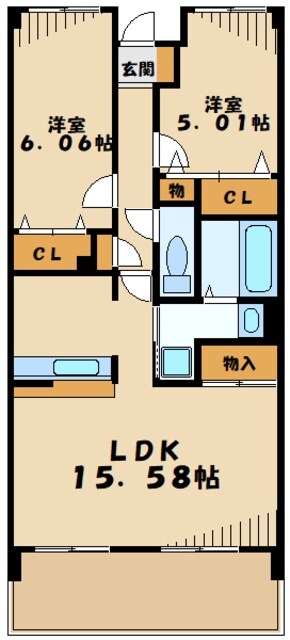 クレストみなみ台の物件間取画像