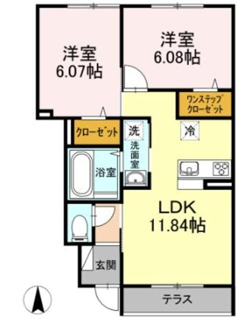 クレアージュの物件間取画像