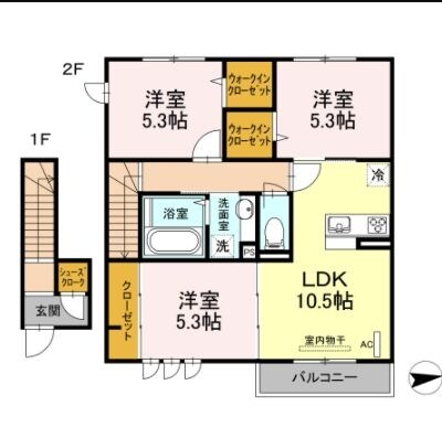 アンソレイエの物件間取画像
