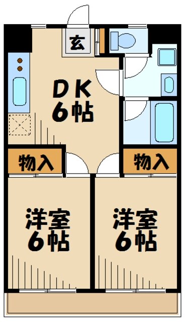 ハイツ成美弐番館の物件間取画像