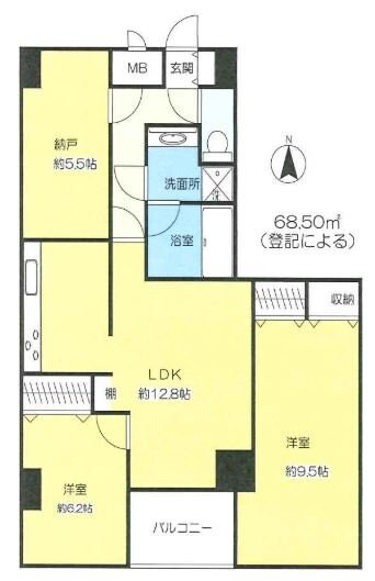 マートルコート調布の物件間取画像
