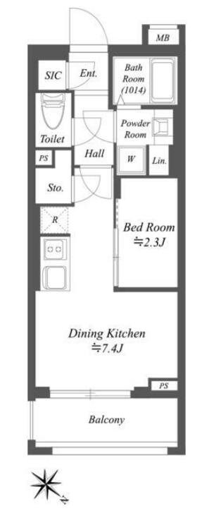 オープンブルーム溝の口の物件間取画像