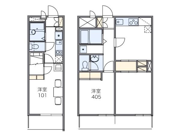 レオパレスプレシアの物件間取画像