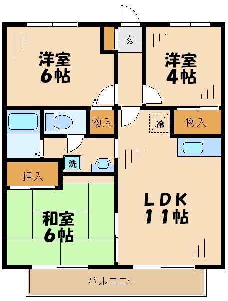 セントラルパディの物件間取画像