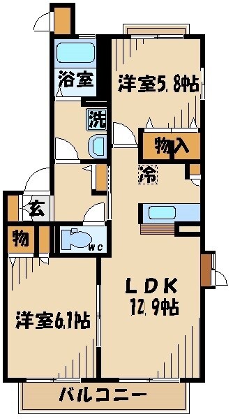 クレールの物件間取画像