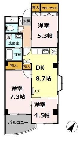 レジデンス山崎の物件間取画像