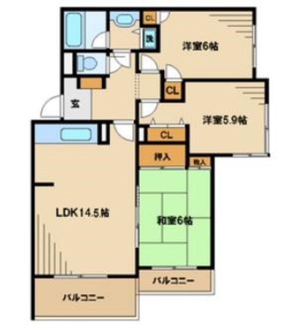 パークサイド野川公園の物件間取画像