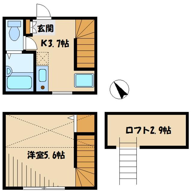 バーミープレイス喜多見 2の物件間取画像