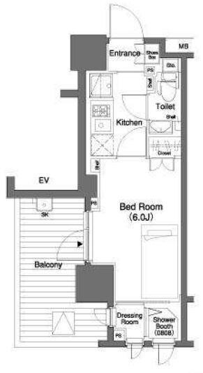 パークキューブ笹塚の物件間取画像