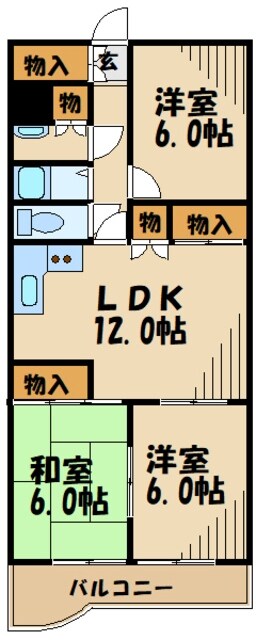 ライオンズマンション調布の物件間取画像