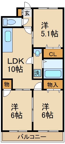 モンレーヴ染地の物件間取画像