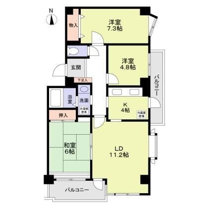 プレジール桜の物件間取画像