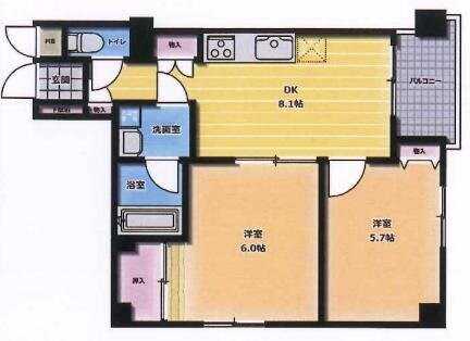 グランシャリオ国立の物件間取画像