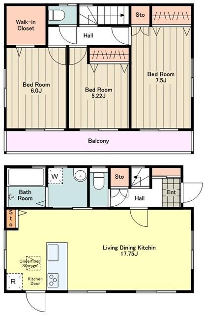 立川栄町の家の物件間取画像