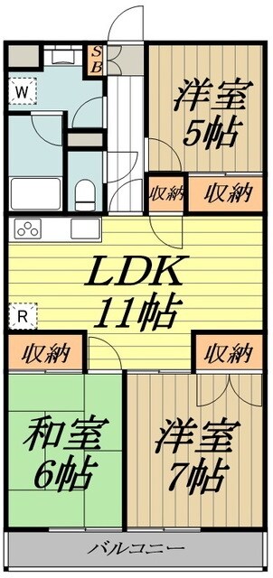 クレール武蔵野の物件間取画像