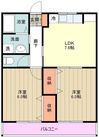グリーンビレッジの物件間取画像