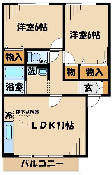 コンフォルターブルの物件間取画像