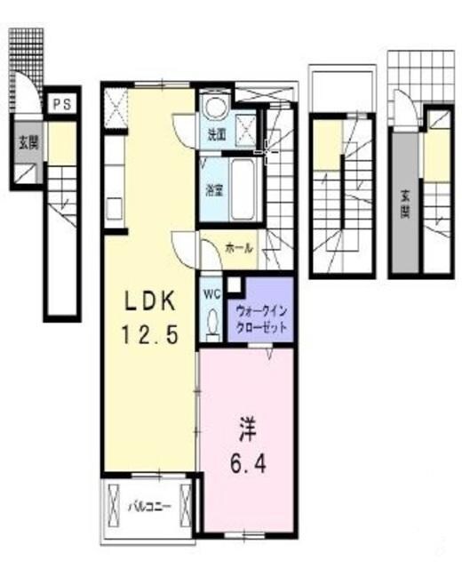 グランツ ポプラ高尾の物件間取画像