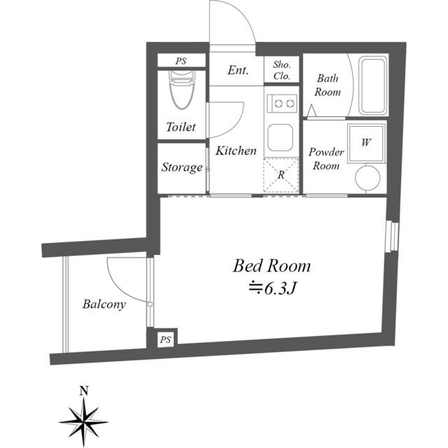 グランデュオ八幡山の物件間取画像