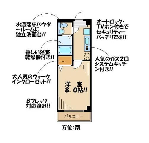 ウィステリア仙川2の物件間取画像