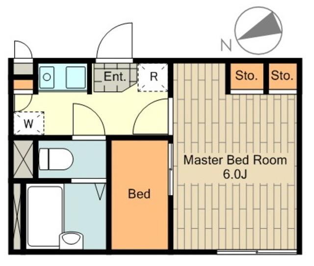 レオパレススアーブの物件間取画像