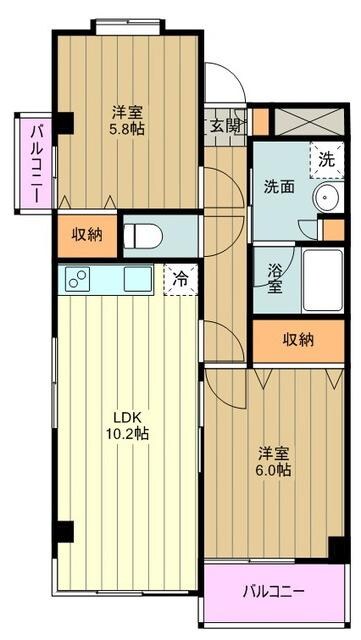 クラルテ立川の物件間取画像